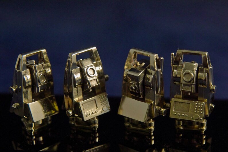 Keychain Total Station Leica Gift To The Surveyor Etsy - image 0 image 1