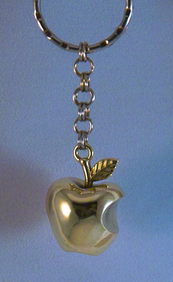 Keychain Apple Volumetric Completely Cast From Bronze Etsy - 