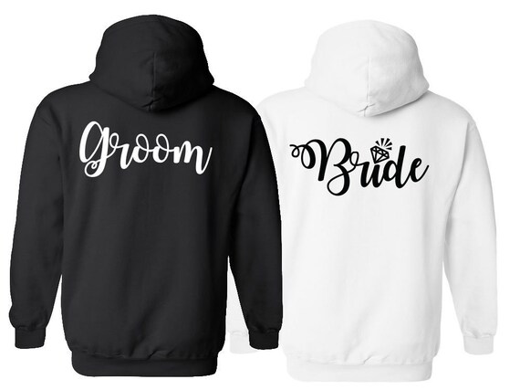 Custom Hoodie Couples Bride And Groom Hoodie Wedding Honeymoon Etsy