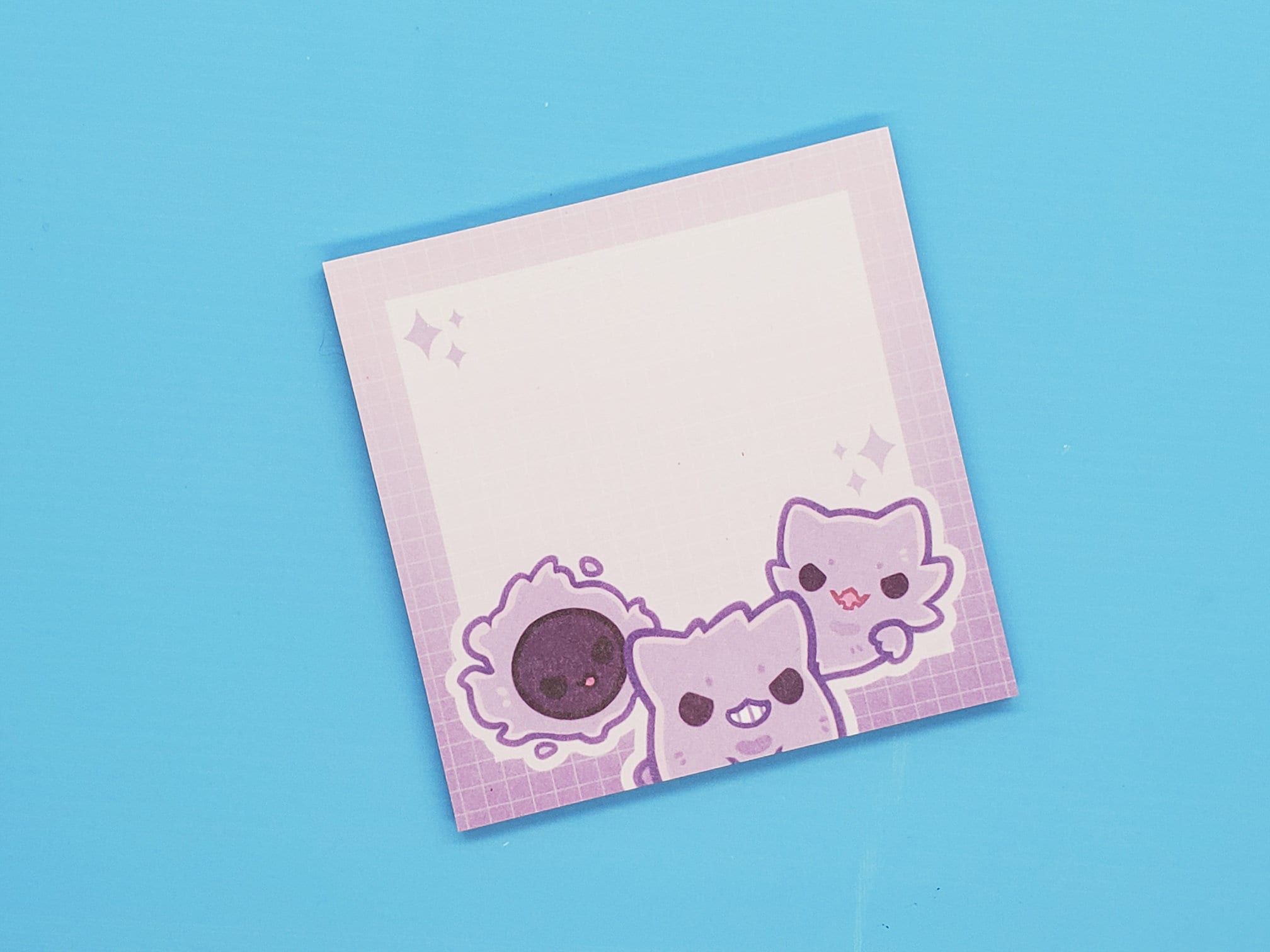 Ghost Pokemon Gengar Sticky Notes | Cute Aesthetic Kawaii Stationery Memo Post-It