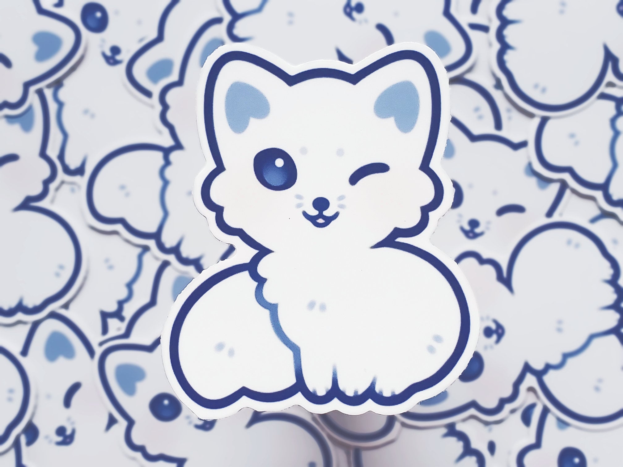 3 Cute Arctic Fox Sticker FREE Shipping | Etsy