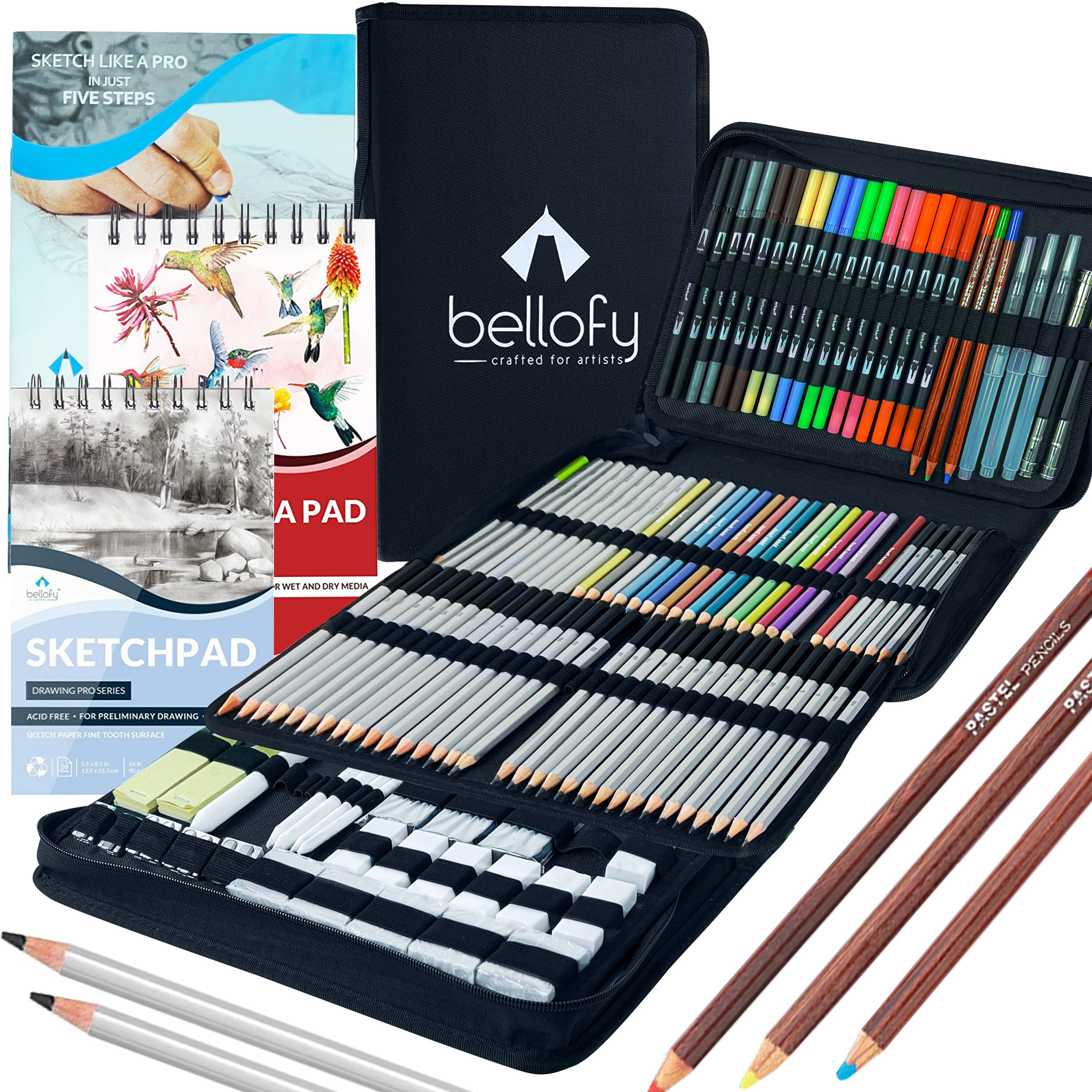 Bellofy - 33-piece Professional Drawing and Sketch Kit 