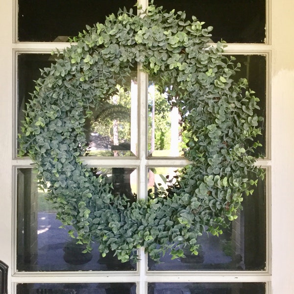 READY TO SHIP | Farmhouse Wreath | Everyday Wreath | Eucalyptus Wreath | Front Door Wreaths | Wreath | Spring Wreath | Willa Green Home