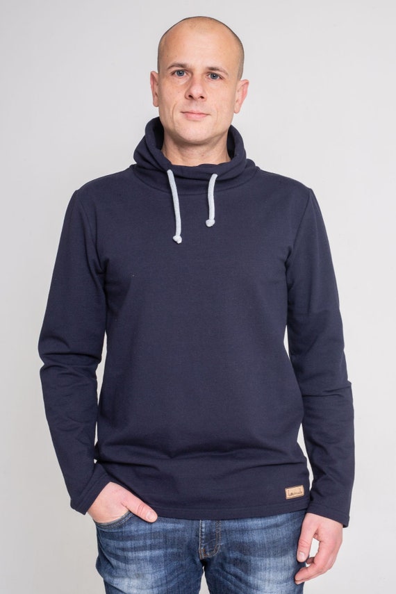 Men's Sweatshirt With Chimney Collar 