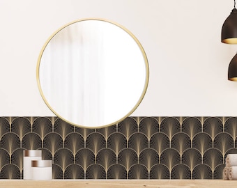 KLIMT Black Vinyl Adhesive Backsplash