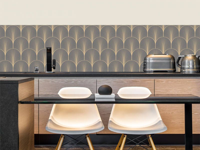 Crédence Adhésive Repositionnable Klimt Gris