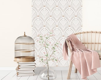 Repositionable adhesive wallpaper GATSBY BEIGE