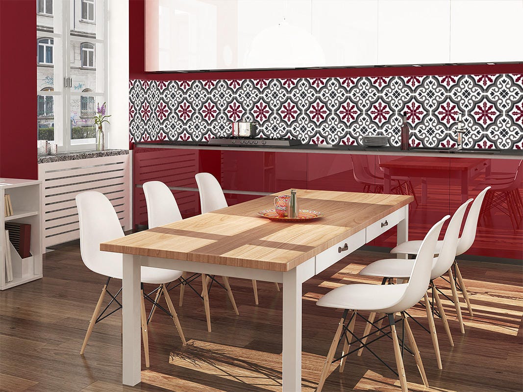 Crédence Adhésive Imperméabilisée Trianon Marsala