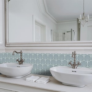 CONSTELLATION Green Grey Vinyl Adhesive Backsplash image 1