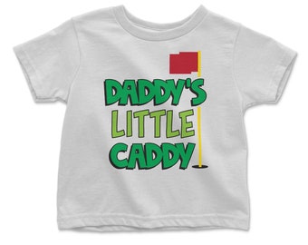 Kids Daddy's Little Caddy T-Shirt | Toddler Golf Shirt | Golf T-Shirt for Kids