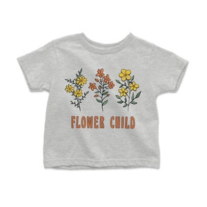 Flower Child T Shirt  | Kids Flower T Shirt  | Toddler Graphic T-Shirt