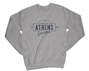 Athens Georgia Badge Sweatshirt | GA Sweatshirt | Adult Sweatshirt | Georgia Shirt | Athens Shirt