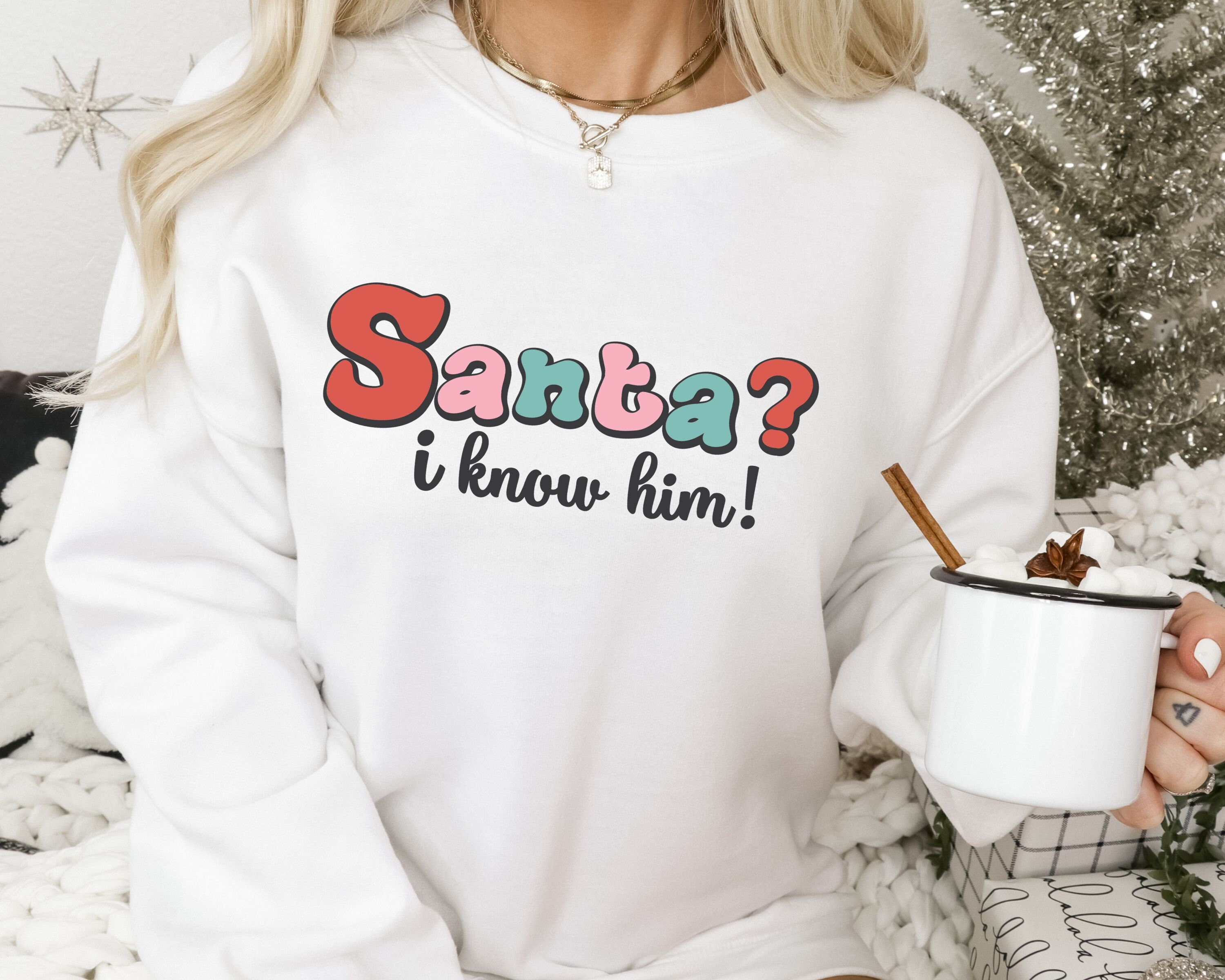 Santa I Know Him Sweatshirt Elf Movie Christmas Sweater Etsy