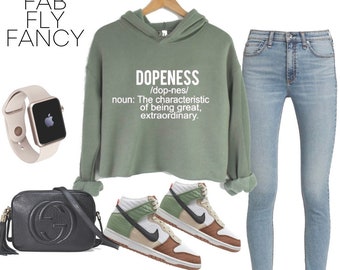 Dopeness! Cropped hoodie| Culture |unisex |