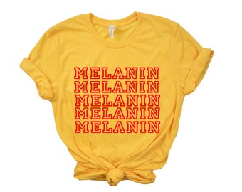 Melanin Gold  tee • queen • gifts for her . melanin. faith. Black culture tees