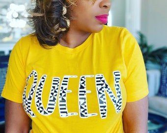 Queen : Yellow is for Melanin tee  •t- shirt  • soft unisex tee . gift ideas