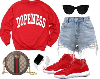 Dopeness : culture. red sweatshirt