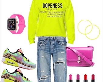 Dopeness! Neon sweatshirt! Culture |unisex |