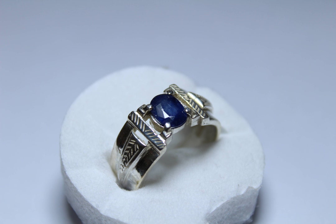 2 Ct Natural Oval Cut Kashmir Blue Sapphire Ring 925 Sterling - Etsy