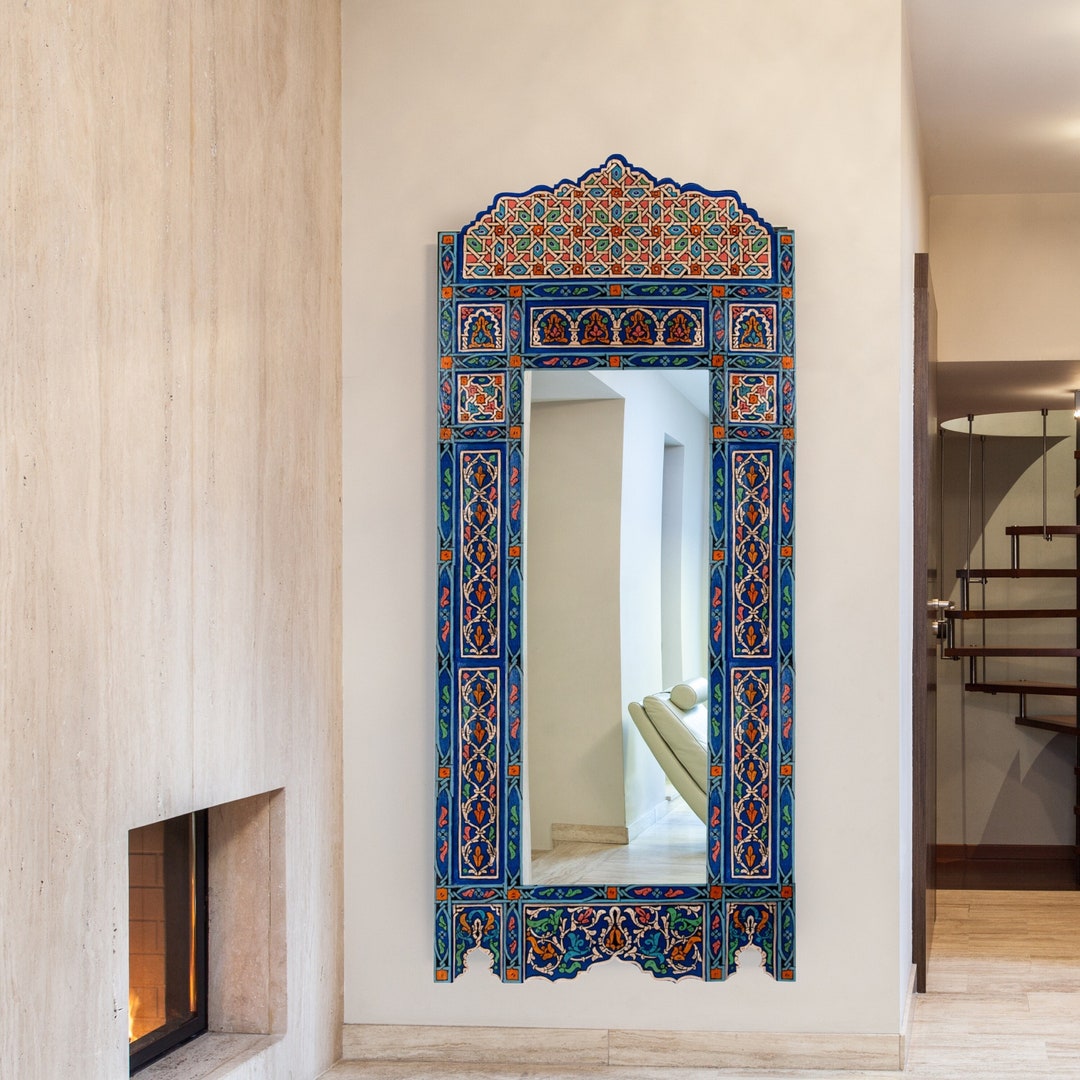 Full Length MIRROR, WOODEN FRAMES, Moroccan Mirror, Thin Wood Frame