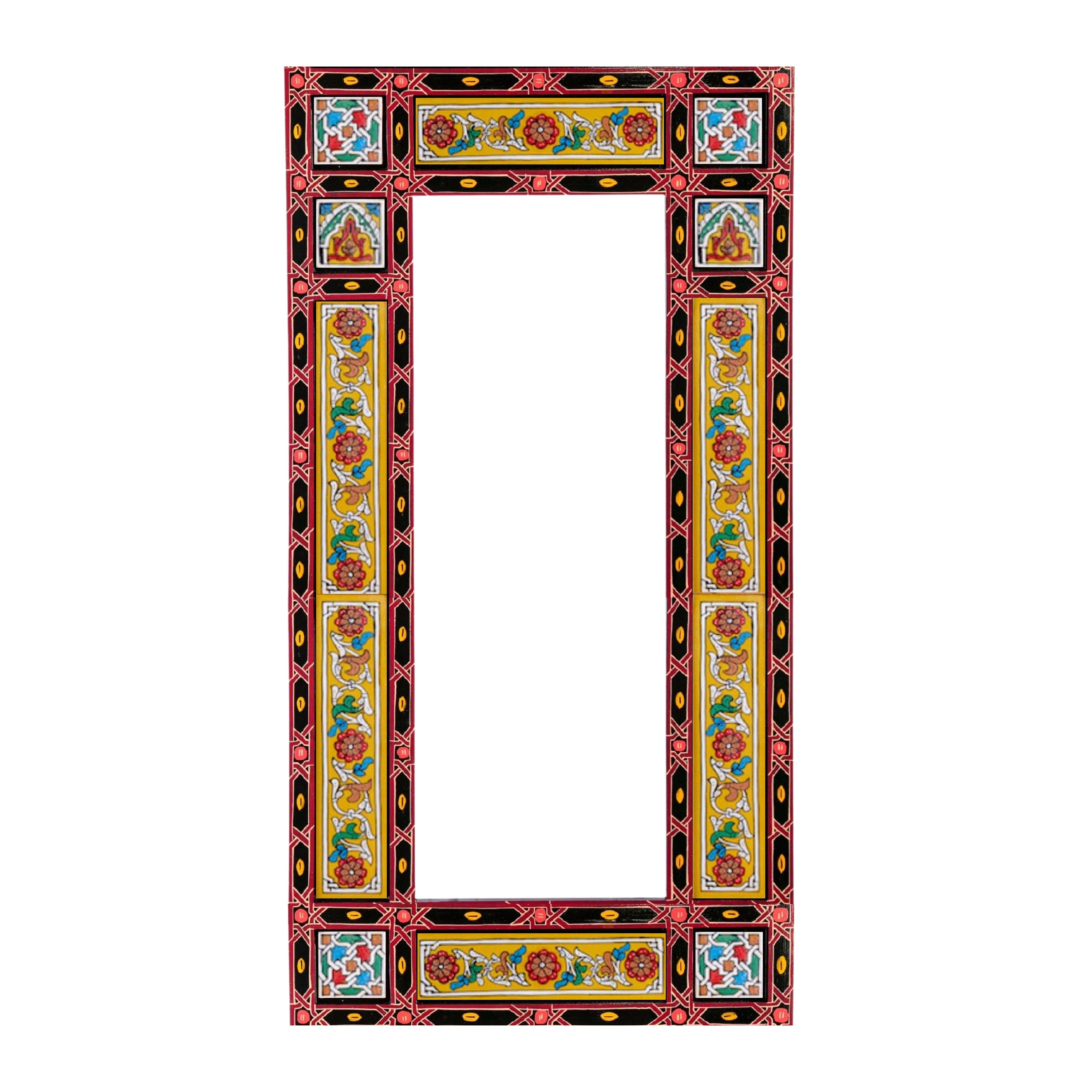 Full Length MIRROR, Hand Painted Wood Frame for Mirror, Thin Wood Frame ...