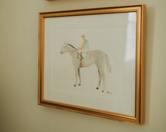 Vintage Horse Portrait: Kentucky Derby Equestrian Art Print