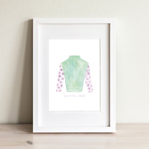 Watercolor Jockey Silk Wall Art | Kentucky Derby Decorations | Gallery Wall Art Prints | Baby Nursery Decor | Equestrian Theme | Horse Lover