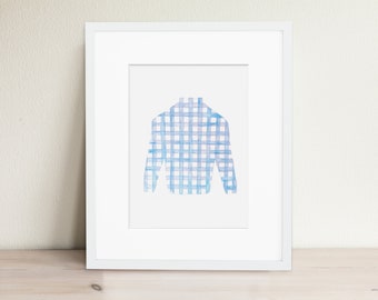 Watercolor Jockey Silk Art Print: Kentucky Derby Nursery Decor
