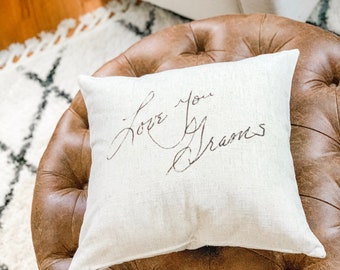 Personalized Handwriting Pillow: Custom Love Note Throw Pillow