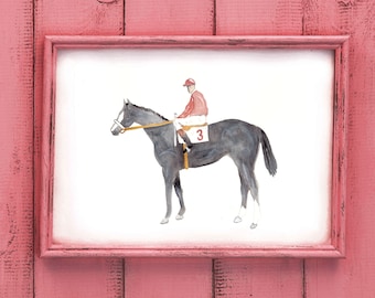 Vintage Horse Portrait: Kentucky Derby Equestrian Decor