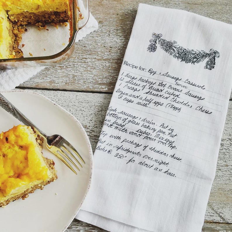Custom Recipe Tea Towel: Handwritten Family Recipe on Cotton image 9