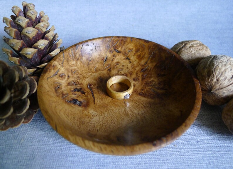 Ring Bowl Rustic Wood Wooden Change Bowl Bowl Keys Ring Bowl Entry Table Catchall Bowl Pippy Oak Burr Burl Wood Wood Ring Dish
