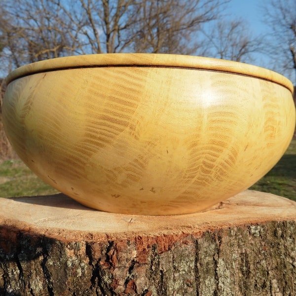 Wood Bowl Mullberry Burr  holz schüssel. Hand-turned  Serving Bowl. Retirement Present, wooden Bowl Fruit bowl Decorative bowl