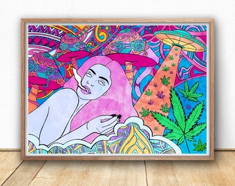 Stoner Trippy Art Easy - bmp-ora