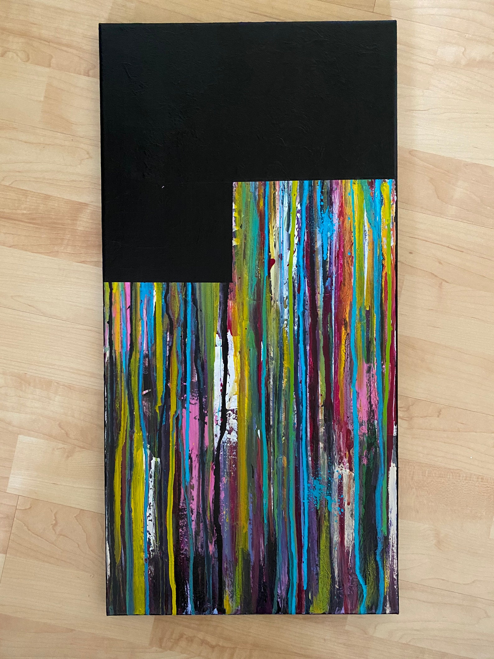 color drips with acrylic color drips with acrylic