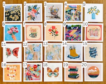 Tiny Art Prints: Mix & Match Designs (2.75" Square)