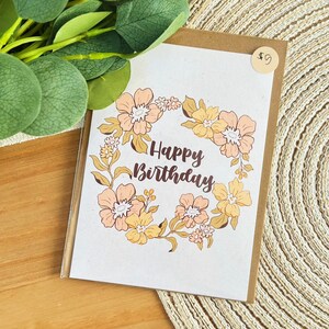 Alles Gute zum Geburtstag Karte - Gedruckte Grußkarte - 13x18cm Faltkarte mit Umschlag
