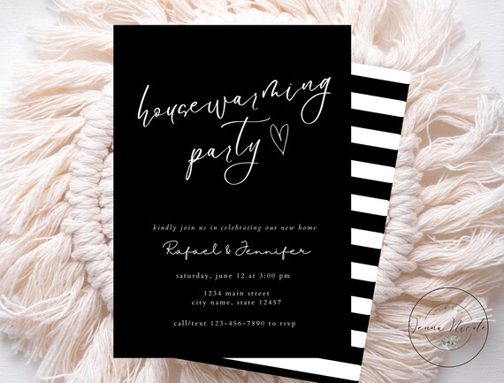 Housewarming Party Invitation, Editable Template, Housewarming invite, First home, First house, Modern housewarming invitation, Printable