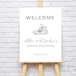 Pizza Dinner Rehearsal Sign, Editable template, Love & Pizza Welcome Sign, Editable Poster, Printable