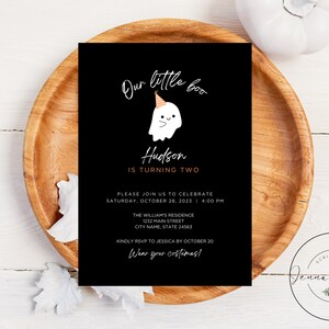 Halloween 2nd Birthday Invitation: Editable Kids Party Template (Digital Download)
