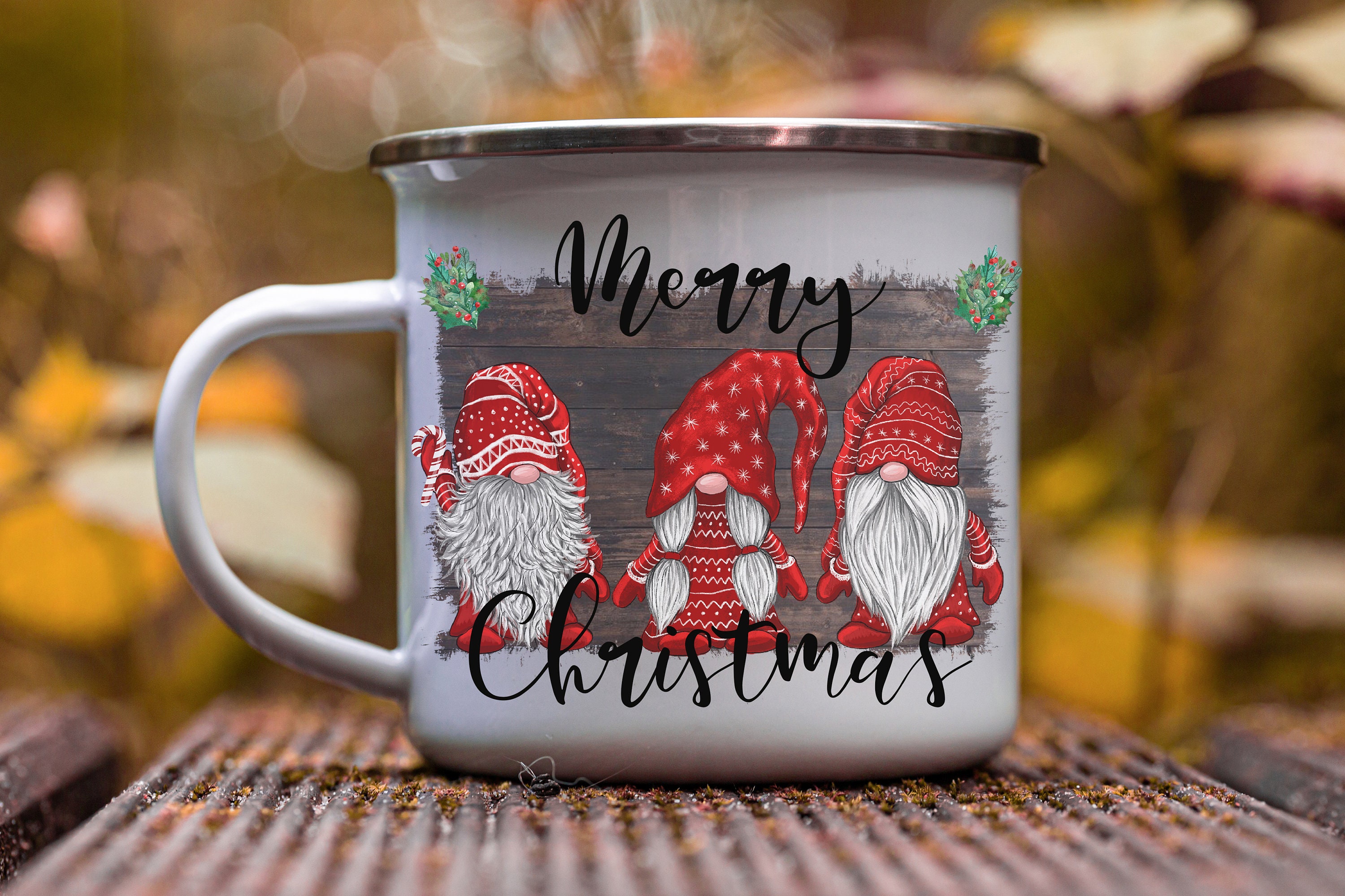 Winter Coffee Mug Holiday Campfire Mug Christmas Mug 