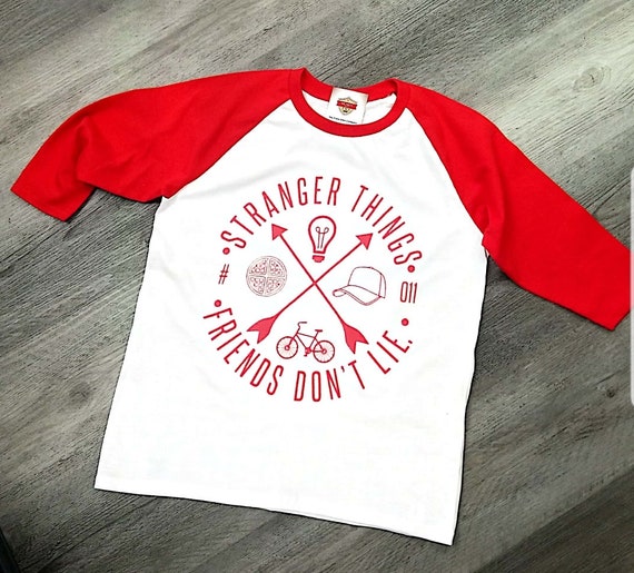 stranger things baseball tee