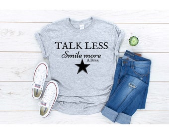 Hamilton Ispirato "Talk Less Smile More A. Burr" Camicia I Hamilton Tee I