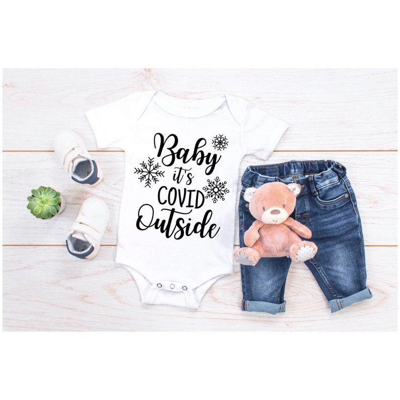 Baby It\u2019s Cold Outside inspired Christmas tee or Baby Body suit Baby It\u2019s Covid Outside Christmas Songs Shirt