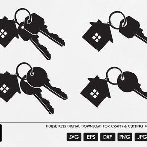 Huis sleutels SVG, nieuw huis, verhuizen SVG, deur sleutels snijden bestanden, Home sleutel gesneden bestand, Cricut huis sleutels, lasersnijden, cameo, clipart