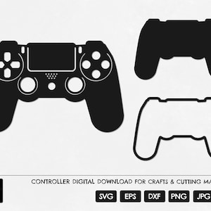 Console Controller SVG, Video Game Controller SVG, Gaming Controller SVG, Controller Silhouette, Controller Cut File, Digital Download