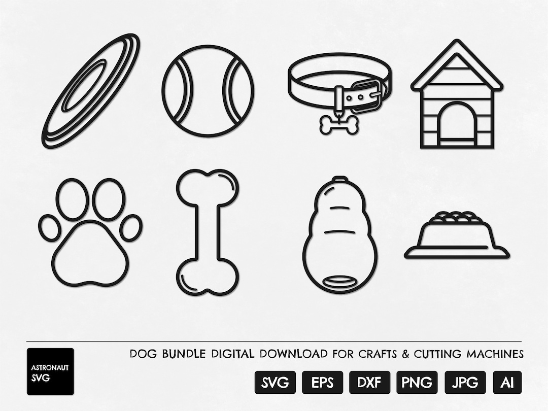 Dog Bundle SVG, Frisbee SVG, Dog Toys SVG, Dog Kennel Svg, Dog Bundle
