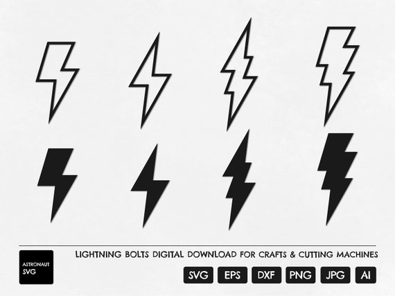 Lightning Bolt SVG Thunder Bolt SVG Flash SVG Lightning Cut - Etsy