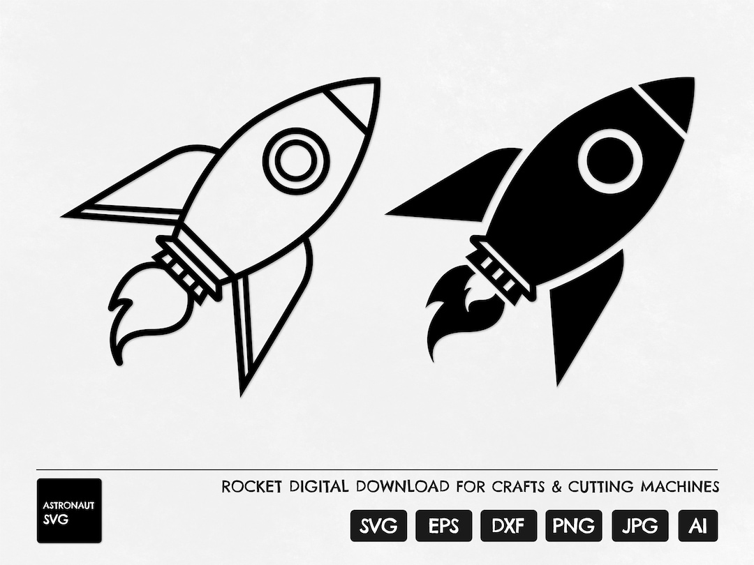 Rocket SVG, Rocket Cut File, Rocket Silhouette, Space SVG, Space Cut