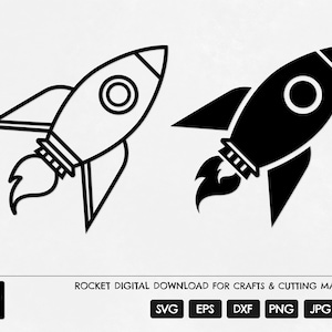 Rocket SVG, Rocket Cut File, Rocket Silhouette, Space SVG, Space Cut File, Rocket Cricut, Space Ship SVG, Space Ship Cut File, Astronaut svg